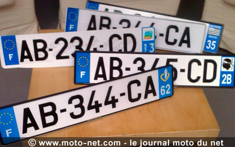 Les nouvelles plaques d'immatriculation en 2009