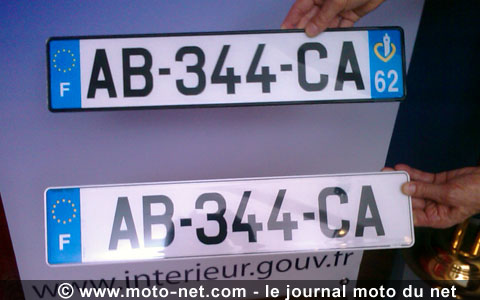 Les nouvelles plaques d'immatriculation en 2009