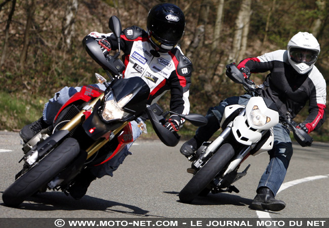 Face à face Dorsoduro / Hypermotard : deux italiennes bien dévergondées !