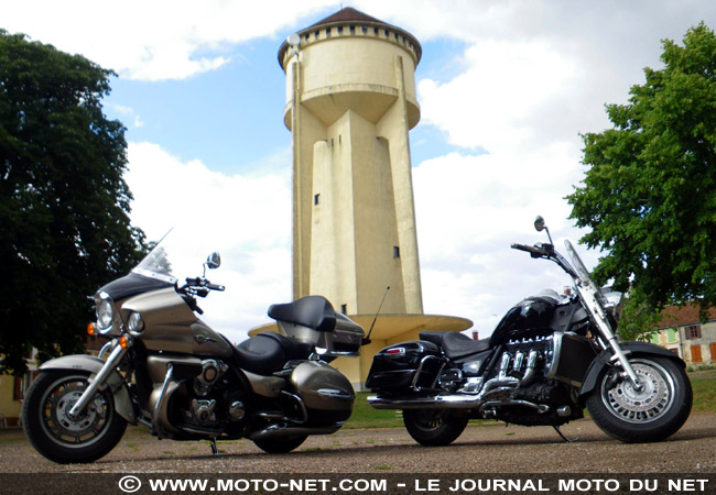 Face à Face Kawasaki VN 1700 Voyager / Triumph Rocket III Touring : 4 000 cc pour les vacances !