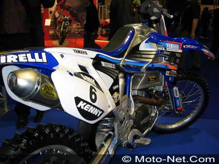 Paris Tuning Show 2005 : La Yamaha YZ d'Arnaud Demeester vainqueur du dernier enduro du Touquet 2005