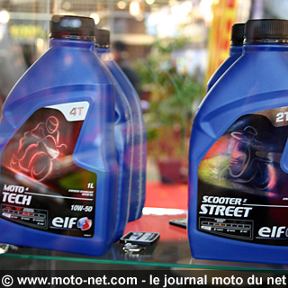 Elf prépare sa nouvelle gamme d'huiles moto et scooter