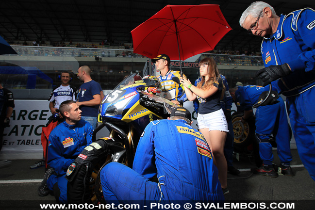 Galerie photos 24H Moto du Mans 2014 : 04 - grille de départ et Playboy girls