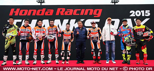 Fête de fin de saison au Japon pour les pilotes Honda du HRC