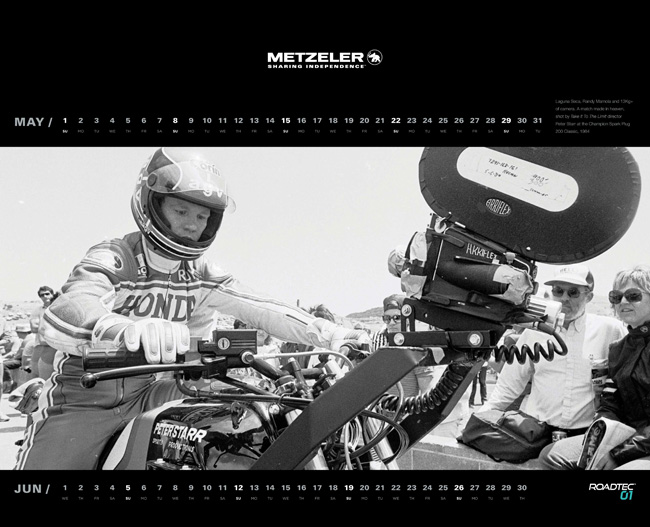 Le calendrier Metzeler 2016 retrace l'histoire de la moto au cinéma