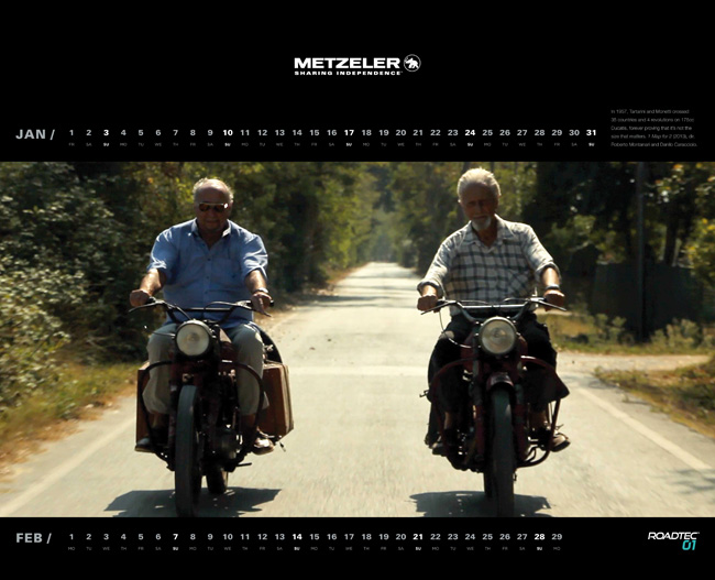 Le calendrier Metzeler 2016 retrace l'histoire de la moto au cinéma