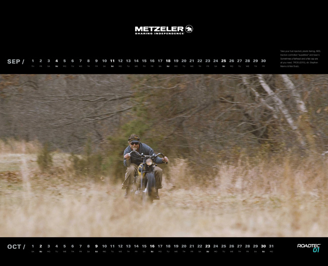 Le calendrier Metzeler 2016 retrace l'histoire de la moto au cinéma