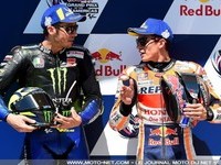 Illustation de : Marc Marquez tente d'apaiser les tensions avec Valentino Rossi