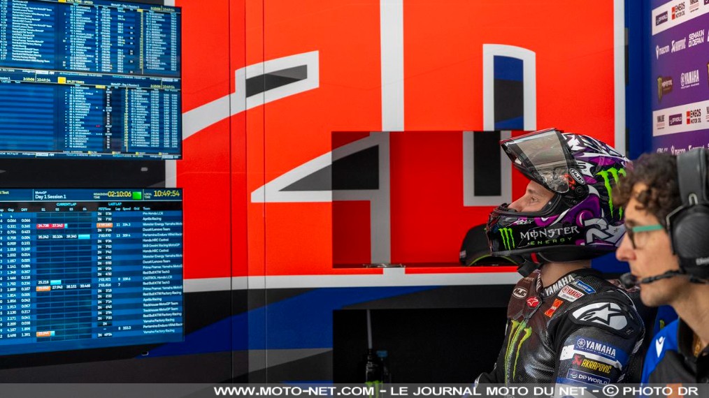 Fabio Quartararo n'a pas (encore ?) signé avec Honda

Le pilote officiel Yamaha tempère les rumeurs qui l'envoient au HRC en 2027 sur une Honda d'usine. Fabio Quartararo, forfait sur blessure le premier jour des tests de Sepang, reconnaît des contacts mais affirme qu'aucun contrat n'est signé.
