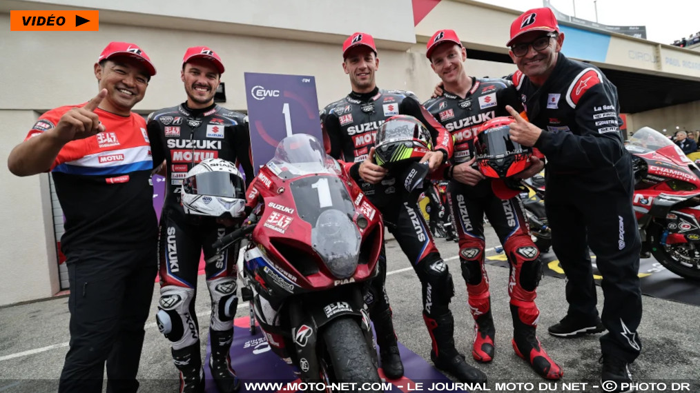 Vidéo et déclarations du Suzuki SERT, vainqueur du Bol d'Or 2025 

Pour conserver son titre EWC, la Suzuki n°1 devait impérativement remporter le Bol d'Or 2025. Elle l'a fait, une troisième fois de suite ! Il lui fallait aussi compter sur la malchance de ses grands rivaux... Si les Honda n°5, Kawasaki n°11 et BMW n°37 ont manqué de bol (huhuhu), la Yamaha n°7 a rondement géré cette finale et remporté le championnat. Explications !
