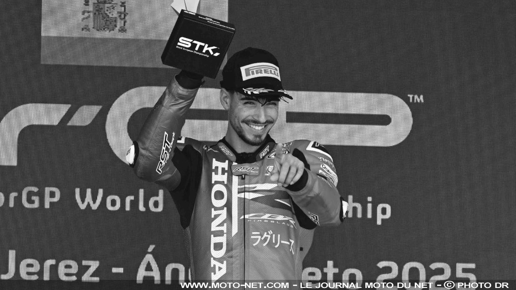 Le champion espagnol de moto Borja Gómez perd la vie à Magny-Cours

La troisième épreuve 2025 du JuniorGP ce week-end à Magny-Cours - et grande première pour la France - devait être une formidable fête. Hier hélas lors des essais, Borja Gomez a été percuté dans un bac à gravier par la moto d'un concurrent. Le pilote Honda, champion d'Espagne SSP 2021 et vice-champion SBK 2022, est mort sur le coup.
