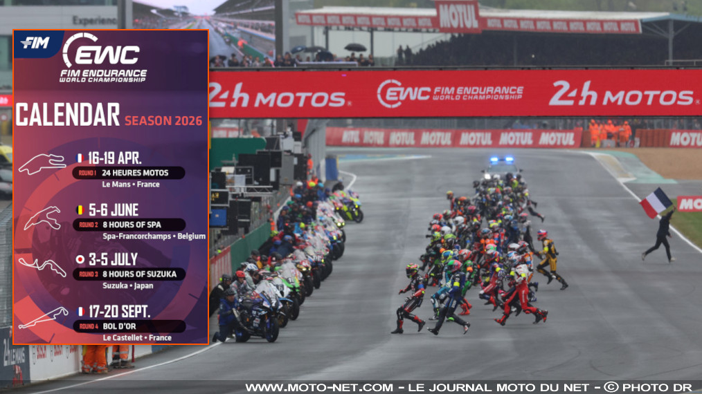 Endurance moto 2026 : le calendrier dévoilé, copié-collé du EWC 2025