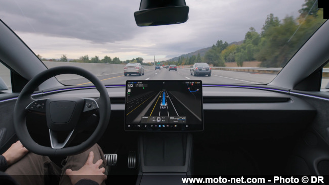 Les motards d'Europe bientôt exp(l)osés aux Tesla autonomes ?