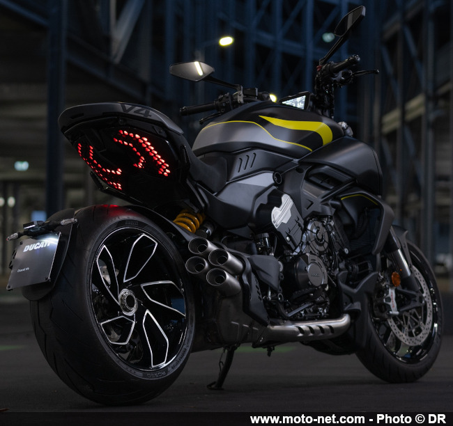 Des Panigale V4 Tricolore et Diavel V4 noir et jaune chez Ducati